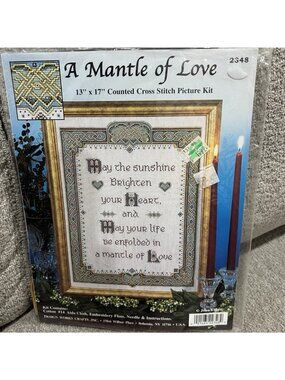 Design Works Crafts A Mantle of Love Cross Stitch Kit Sampler 2348 13x17